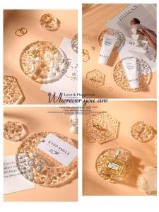 Acrylic Board Photography Prop Transparent Water Ripple Design for Jewelry Earrings Rings Lipstick Makeup Beauty Shot Recommendation