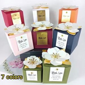 10 Chiếc Rừng Phong Cách Châu Âu Hộp Quà Cưới Sáng Tạo Giấy Vuông Hộp Quà Tặng Kẹo Cho Đảng Cảm Ơn Bạn Đóng Gói