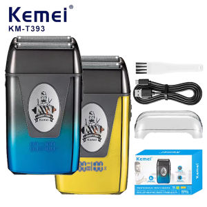 Kemei | Kemei KM-T393 USB Charging Electric Shaver For Men Reciprocating Twin Blade Razor Shaver Beard Trimmer Shaving Machine