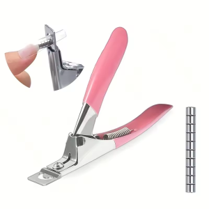 LINMANDA Acrylic Nail Clippers with 10pcs Magnets False Nail Clippers Nail Tools Suitable for Home or Nail Salon Use