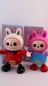 HAHA TOY Labubu Mainan Robot Penari Elektrik Anak dengan Musik Bayi Crawling Doll Boneka Merangkak Dengan Musik