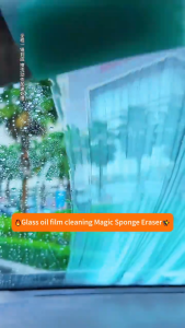 Car Glass Oil Film Remover Vehicle Cleaning Supplies Car Glass Stain Removal Sponge For Detailers Drivers Road Trips