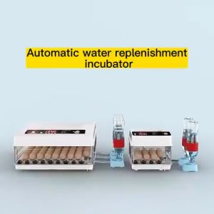 220V/12V Egg Incubator 12/24/36/48/64/130 Eggs Fully Automatic Egg Incubator Intelligent Digital Hatcher Brooder with Temperature Control and Auto Turning Dual power supply Hatcher Chicken Duck Goose Quail Birds Fully Automatic Egg Incubators for Farm