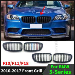 Gloss Black Front Bumper Hood Grille Kidney Grill Tuning For BMW 5 Series F10 F11 520d 530d 540i 528i 535i M5 Mesh Accessories
