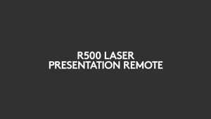 Logitech R500s Laser Presentation Remote (Support Software for Customize buttons Run Window MacOS 10.12 or later versionChromeOS & Linux 2.6+. Duel Connetion Wireless or Bluetooth)