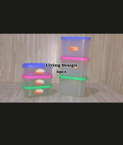 Plastic 6pcs/set Small OVAL Food Keeper Container Storage Sealer Baby Kids Pets Snacks Baon Lunch #421 #422