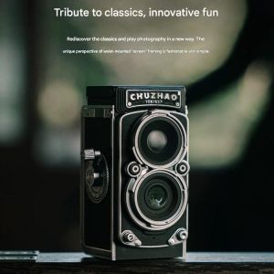 【ของขวัญสร้างสรรค์】First photo กล้องสะท้อนเลนส์คู่แบบ CCD M1กล้องย้อนยุคคู่อะนาล็อก HD นักเรียนเริ่มต้นเดินทางกล้องพกพาขนาดเล็ก