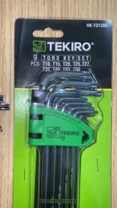 TEKIRO SET KUNCI L TORX 9 PCS / KUNCI L BINTANG SET / TORX KEY LONG