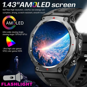For Amazfit T-Rex 3 Ultra GPS Smart Watch for Men Women 5ATM Swim Waterproof Flashlight New SmartWatch Phone Call 100+Sport Mode