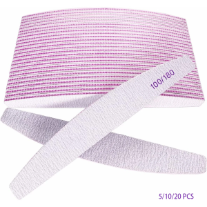 5/10/20 Pcs Coarse Grit Nail Files for Acrylic/Natural Nails Strong Manicure Tools for Nail Salons and Home DIY