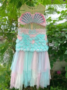 High-Quality Mermaid Handmade Birthday Dress for Girls
