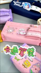 Sanrio Kuromi Pencil Case For Kids My Melody Cinnamoroll Large Capacity Cute Pencil Box Pouch Multifunctional Stationery Organizer for Students