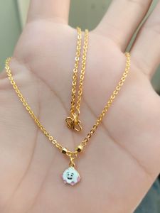 KALUNG ANAK DAN LIONTIN PERAK 925 LAPIS MAS