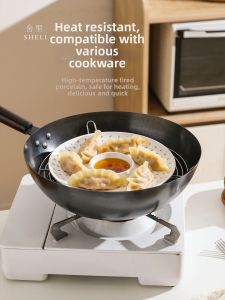 SHELI | Ceramic Steaming Plate Square Multi-holed