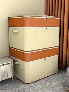 SeasTina กระเป๋าเก็บของความจุขนาดใหญ่สองชั้นสำหรับเสื้อผ้าและผ้านวม