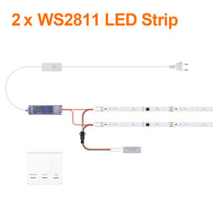 1-4pcs/lot WS2811 IC Pixel Addressable Horse Race LED Strip Light DC 24V Running Water Flowing Tape Lamp Decor 3000K/4000/6000K