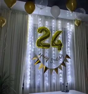 Banner Ulang Tahun Sambung Warna GoldSilverRose Gold / Banner Ulang Tahun Sambung + Tali