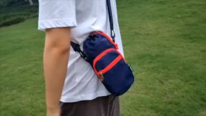 PUNKSTAR Water Bottle Sling Bag Sleeve Holder Carrier 25/32/40 OZ Protect Flask Bottle Case Cover Pouch with Zip Adjustable Strap and Pockets for Men Women Kids Walking Hiking Camping Gym