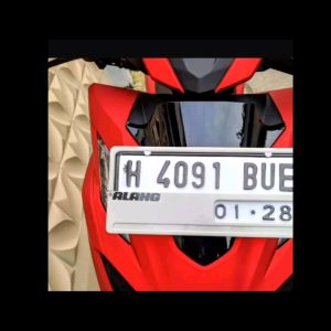 Frame Tempat Plat Nomor Motor PUTIH Bahan TEBAL Merk ONE WAY
