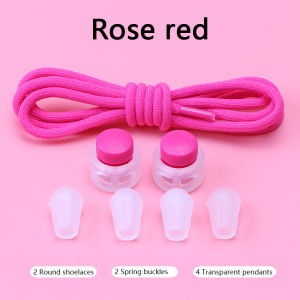 Round Lock Lazy Shoelaces No-Tie Elastic Shoelaces for Sneaker Canvas Shoes - Quick Install Replacement Strings for Kids & Adult
