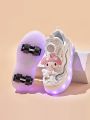 Girls' Sports Roller Skates Student Style Four-Wheel LED Flashing Wheels Children's Ice Skating Shoes Boys' Walking Shoes. 
