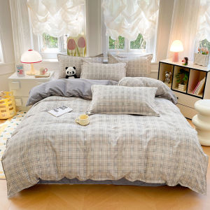 Fresh and Comfortable 100% Cotton Flannel Four-Piece Set