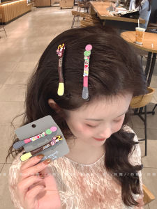 New Cute Large Size Dopaamine Color Block Hair Clip Womens Elegant Side Hair Clip Fashionable Bangs Clip Original Design Hair Accessories