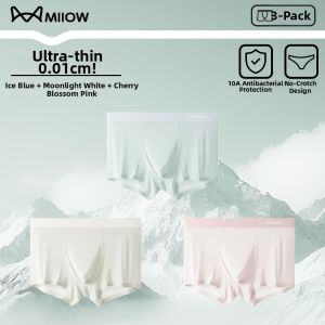 MiiOW | Ultra Thin Icy Silk Transparent Mens Boxer Briefs