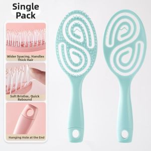 ZHENG FU | Pouf Top High Comb Ladies Long Hair Large Curved Massage Air Cushion Hollow Comb