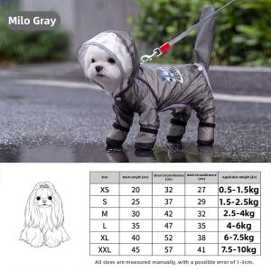 hipidog | Waterproof Pet Raincoat for Small Dogs