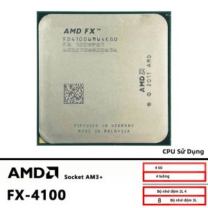 AMD | CPU AMD FX-Series FX4100 3.6 GHz Lõi Tứ Đã Qua Sử Dụng Mã FD4100WMW4KGU Socket AM3+ Dành Cho Máy Tính Để Bàn Hỗ Trợ DDR3 Và PCIe 2.0