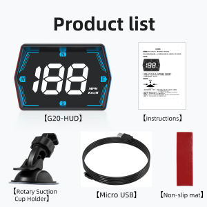 G20 GPS Car HUD Head-Up Display Digital Speedometer With USB Cable Big Font Overspeed Alarm For Universal Vehicle Accessory