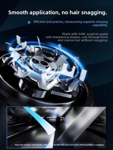 MONLEYTA | Portable Electric Shaver For Men German Precision Small Cannon Display Digital Smart Charging Car Mounted Beard Trimmer