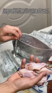 10pcs Aluminum Foil Food Storage Bag Zip Lock Reusable Fresh Keeping Food Bag Kitchen Freezer With Size Options