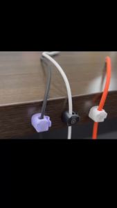 KUULAA Buckle Cable Organiser Clips Cord Holder Under Desk Organizing Cable Management Wire Organizer Cable Holder Wall Mounted Hook asd