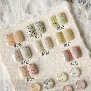 Sơn Móng Tay Gel Nhũ Sequin 10ML Màu Trắng Sữa & Bảy Màu Nhấp Nháy Trang Trí Móng Giáng Sinh Bán Chạy Dành Cho Chuyên Nghiệp