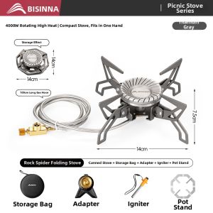 BSWOLF | Portable Folding Windproof Gas Stove