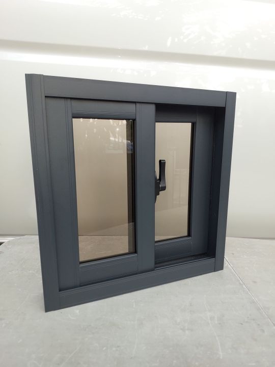 60cm × 60cm sliding window with screen matte gray | Lazada PH
