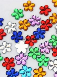 Acrylic Flat Bottom Drill Mobile Phone Accessories Handmade Plum Blossom Flower DIY Parts Craft Materials Headwear Jewelry