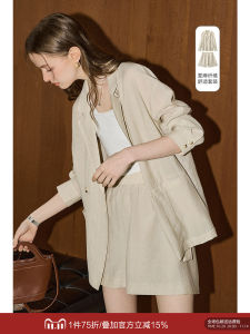 Linen TVB Empress Style Shorts And Suit Two-Piece Set for Women Commute Fashion Ensemble Short Length Nylon And Lenzing Fiber