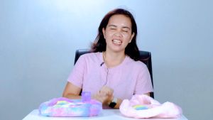 TAS SELEMPANG SKOOLA JINJING UNICORN RAINBOW LUCU BULU KIDS SLING BAG