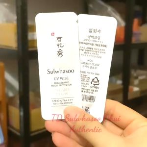 Kem chống nâng Sulwhasoo UV Wise Brightening Multi Protector Milky Tone Up và Creamy Glow 1ml