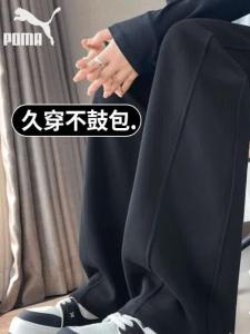 กางเกงวอร์มทรงตรงสำหรับผู้หญิง กางเกงขายาวทรงฮาเร็มบุขนแกะหนา สไตล์ฤดูใบไม้ผลิและฤดูใบไม้ร่วง กางเกงขายาวทรงตรงสำหรับผู้หญิง