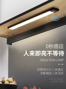 Smart Human Body Sensor Bench LED Light USB Rechargeable Wine Wardrobe and Cabinet Bedroom Table Lamp Sleeping Bedside Small Night Lamp
