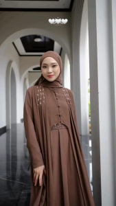 Haneen Abaya Gamis Payet Swarovki Terbaru Bahan Caruti BabydollOutfit Kekinian Wanita Mulim 2025 Gamis Kondangan Premium Size M L XL XXL Gamis Muslim