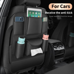 กระเป๋าแขวนหนังความจุขนาดใหญ่กระเป๋าพร้อมช่องแบ่งใส่ของเก้าอี้หลังรถสำหรับ Nissan Nismo Almera X-Trail Grand Livina Navara Serena Sylphy Terra Kismo Judeana Accessories