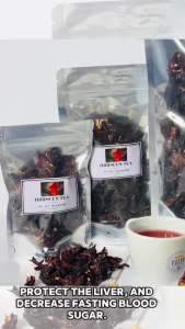 Organic Hibiscus Tea in Resealable Pouch imported from Turkey - (your natural ally against obesity protect liver & decrease fasting blood sugar)