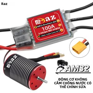 Mô-tơ Không Chổi Than RC 3650 AM32 100A ESC Dành Cho Xe RC Crawler Xe Tải Xe Tăng Axial Traxxas Tamiya 1/10 - Mô-tơ DC Không Chổi Than Bằng Kim Loại Dành Cho Xe Điều Khiển Từ Xa