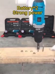 Bor listrik asli Makita bor tangan tanpa kabel bor tangan tanpa kabel 120nm bor benturan daya tinggi dengan wadahnya sendiri dan dua baterai lithium bor pelepas baut perbaikan rumah kit alat bor tangan mini