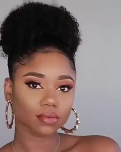 Tóc Nối Đuôi Ngựa Kiểu Afro Xoăn Tự Nhiên 100g Chất Liệu Tóc Người Kẹp Cài Màu Tự Nhiên Tóc Brazil Dành Cho Nữ